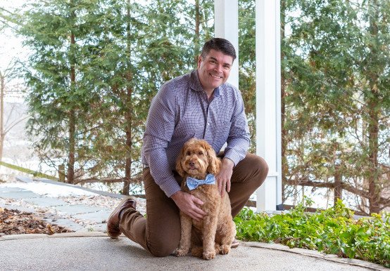 john howe ceo and his dog